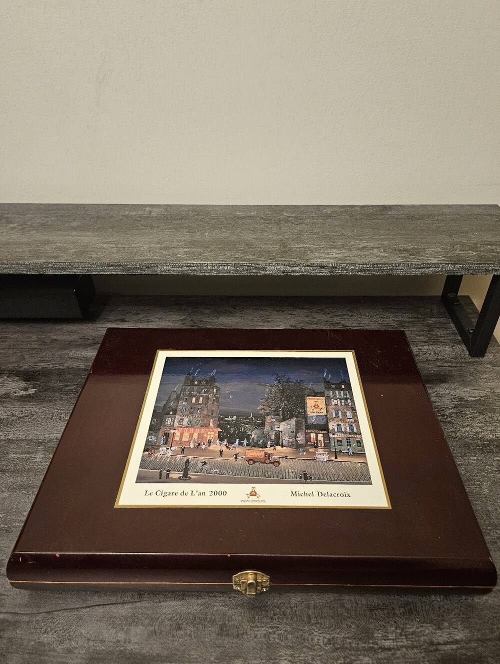 Vintage Montecristo Michel Delacroix "Le Cigare de L'an 2000" Cedar Humidor Box